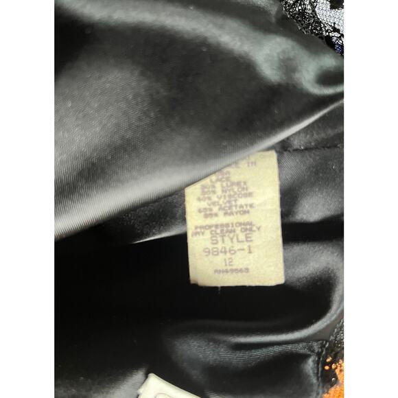 Vintage Victor Costa Black Velvet and Lace Dress - Picture 7 of 7